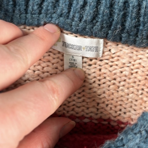 Tucker + Tate Striped Wool Blend Knit Sweater with Balloon Sleeves - Picture 4 of 7